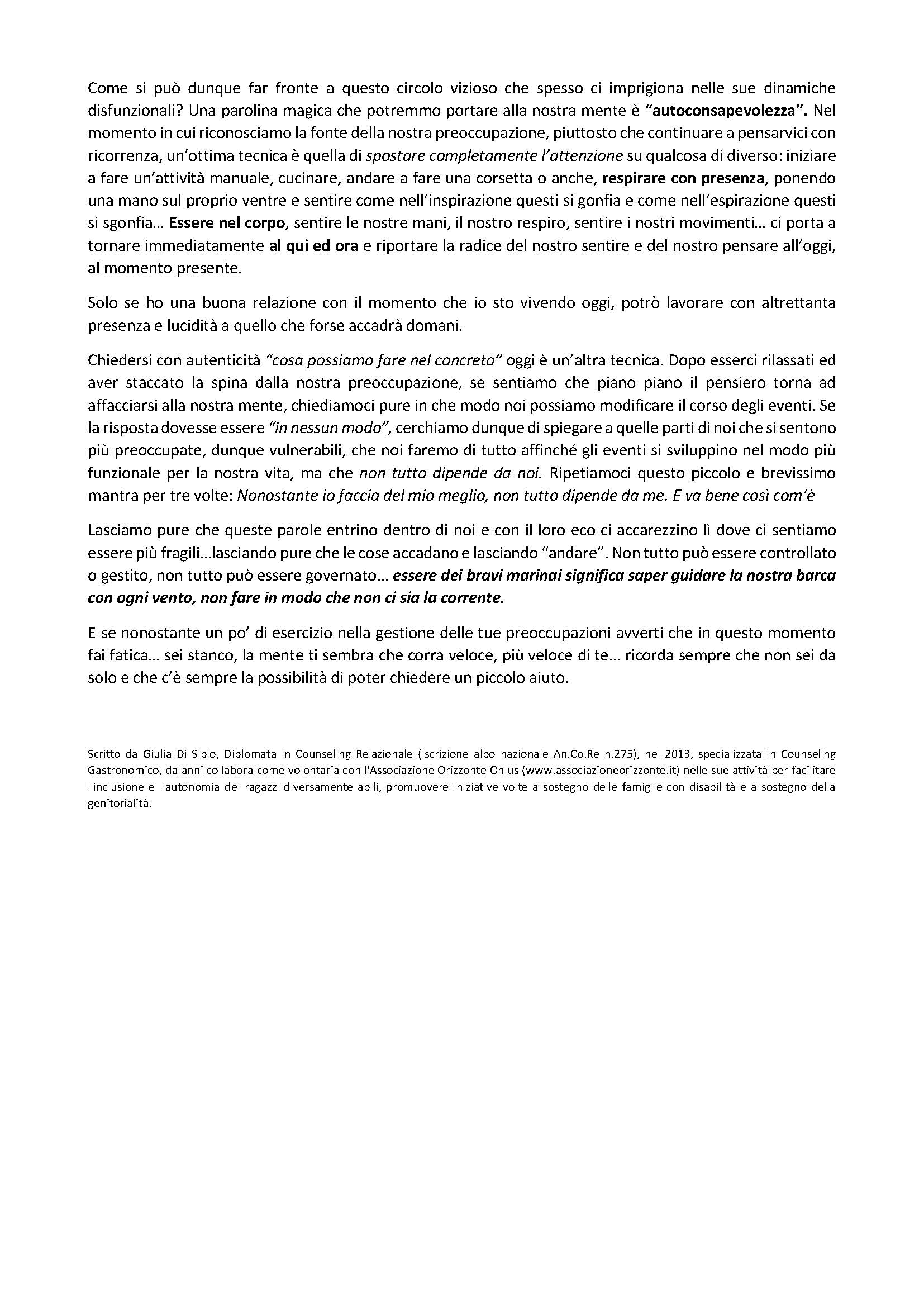 La comune abitudine di preoccuparsi Pagina 2