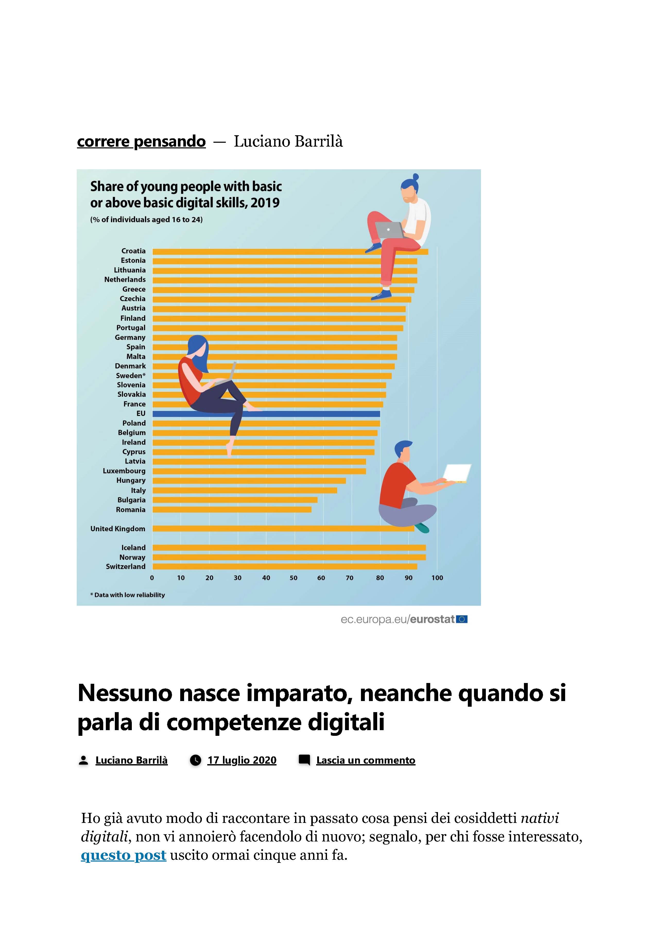 Nessuno nasce imparato neanche quando si parla di competenze digitali correre pensando Pagina 1
