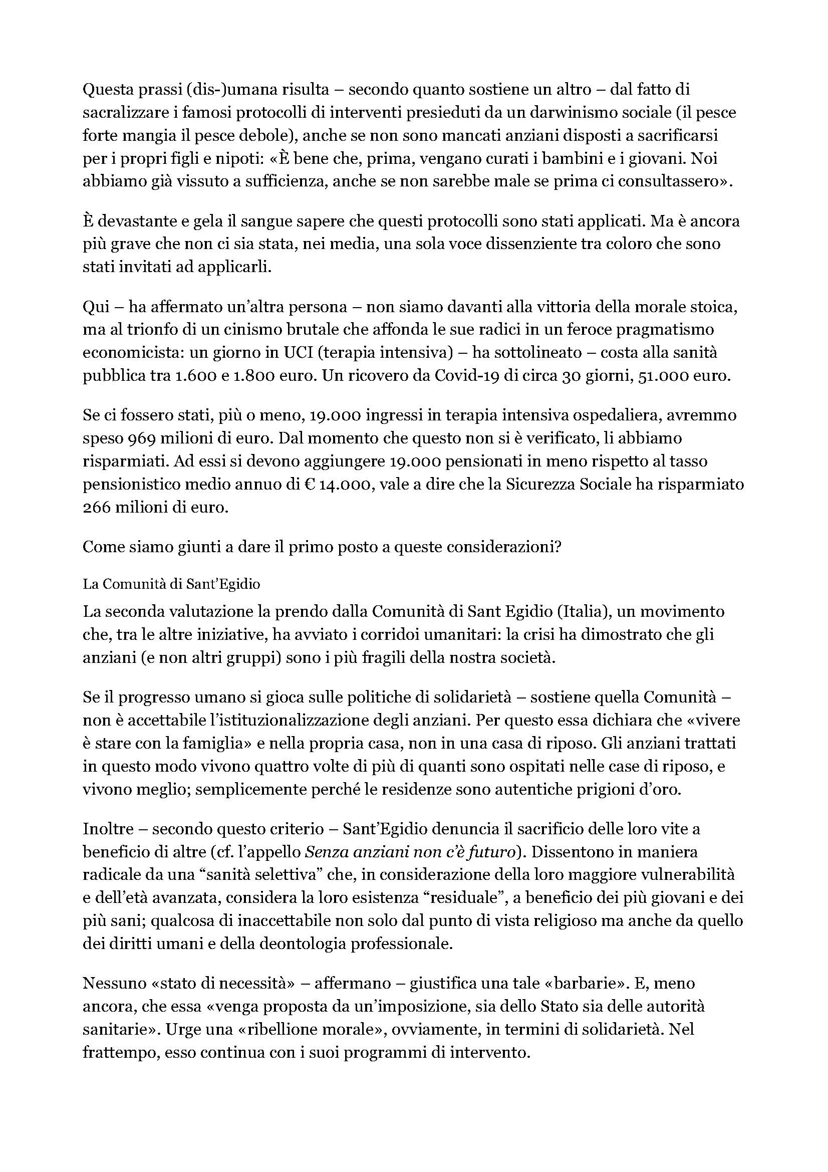 Sanità selettiva anziani scartati Pagina 2